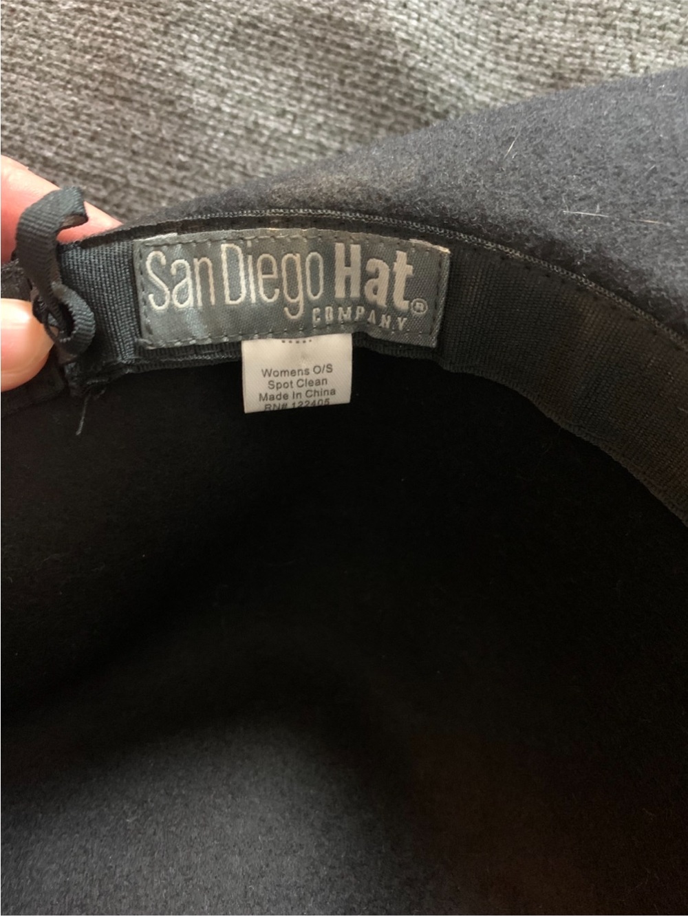Vintage San Diego Hat Company Felted Wool Floppy Fedora Hat Black - Picture 14 of 16